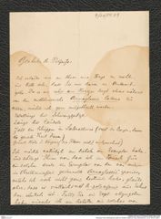 Nachlass Franz Steindachner, Brief von Robert Collett an Franz Steindachner, Inv.Nr. 84.09, Seite 1